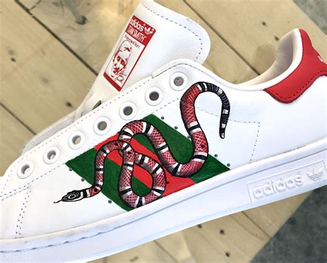 gucci snake custom adidas stan smiths|gucci adidas t shirts.